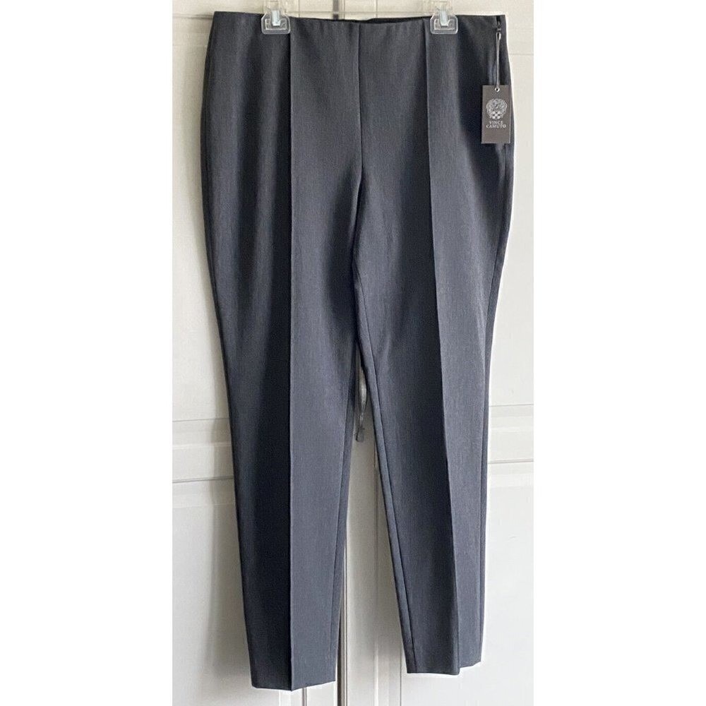 Vince Camuto Womens 9199318 Two Way Stretch Twill Pant Dark Gray Size 14 New